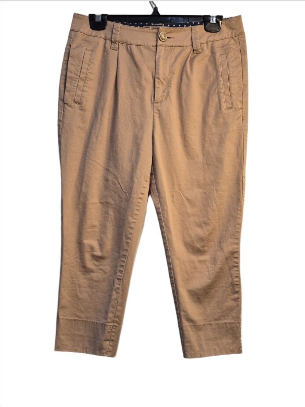 Five Plus Women's Ankle Crop Chino Pants - Tan
